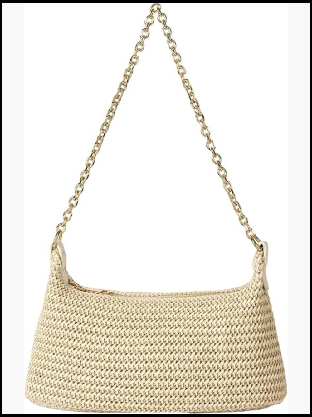 Straw Woven Shoulder Tote Handbag Casual Boho Beach Vacation Purse - Picture 1 of 7